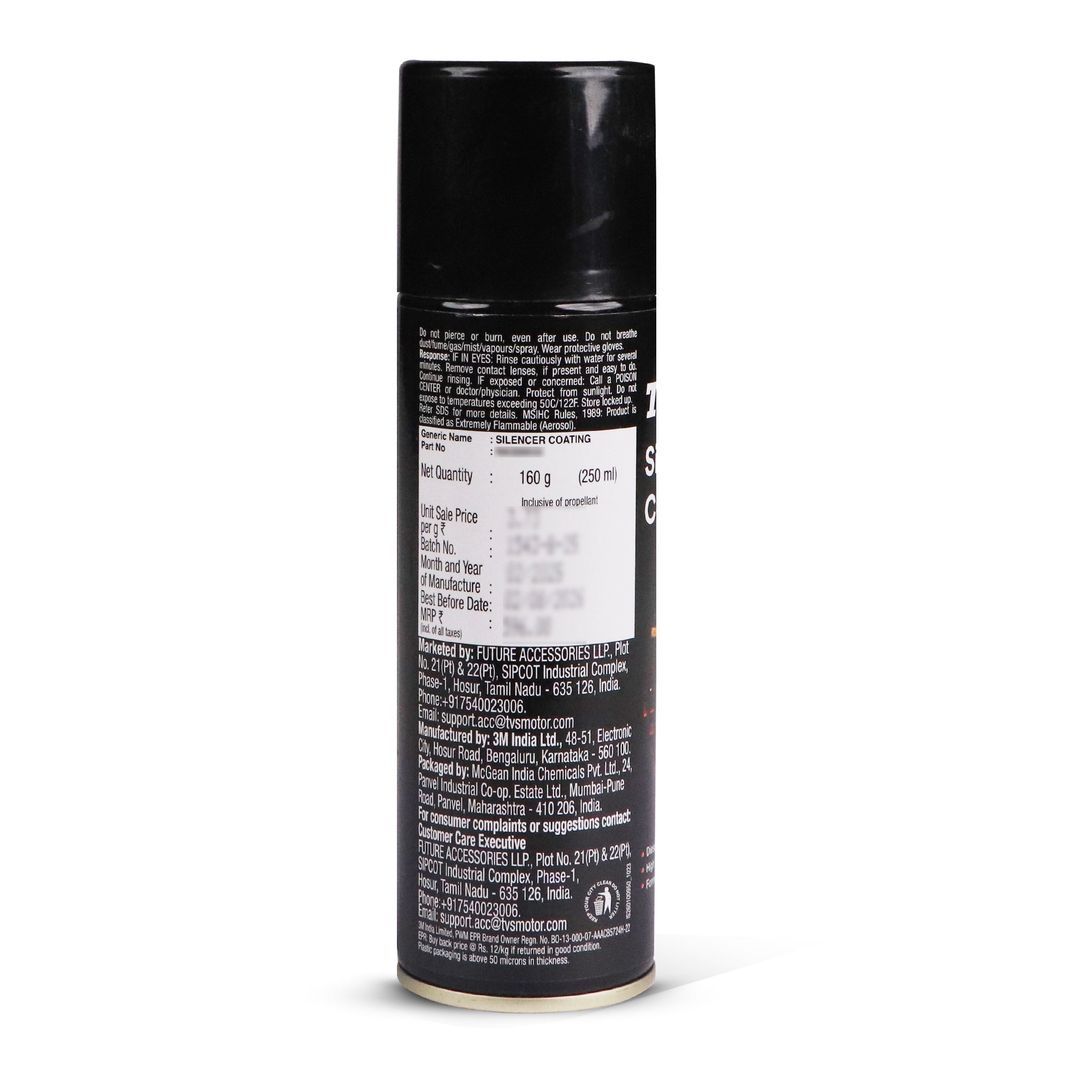 TVS Silencer Coating 250 ml. - Ultimate Protection and Heat Shield